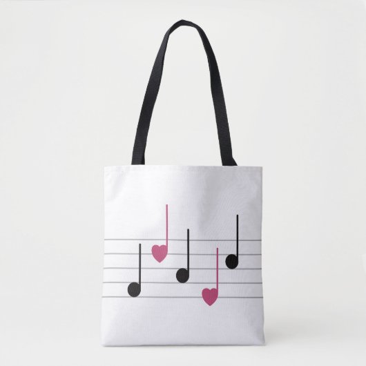 Tote Bag Mélodie de l'amour (linéaire) (Devant)