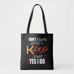 Tote Bag Mélomane coréen de K-Bruit d'idée drôle de cad