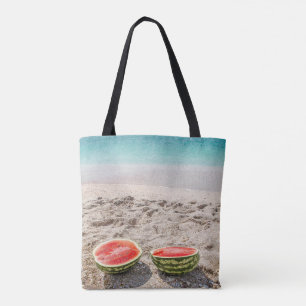 Tote Bag Melon d'eau adorable personnalisé sur la plage
