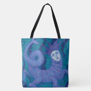 Tote Bag Melusine, Melusina, imaginaire, surréaliste, eau