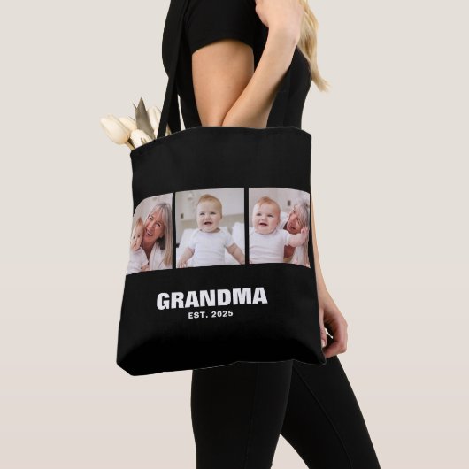 Tote Bag Mémé a établi Bold Black 3 Photo (De près)