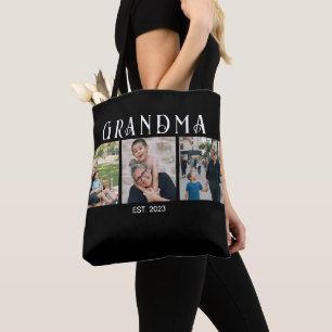 Tote Bag Mémé a établi Bold Moderne Noir 3 Photo