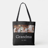 Tote Bag Mémé a établi le script moderne 3 Photo (Dos)