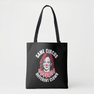 Tote Bag Même cirque, clown différent anti Kamala 2024