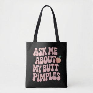Tote Bag Mème de boutons sur les fesses embarrassant drôle