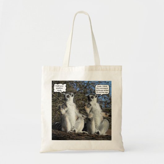 Tote Bag Mème Défi amusant Mannequin Lemurs (Devant)