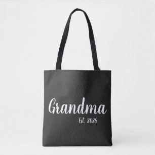 Tote Bag Mémé établie écriture blanche