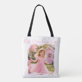 Tote Bag Mémé fleur sauvage rose (Dos)