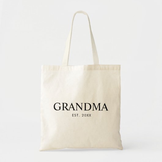 Tote Bag Mémé Moderne Élégante Noir (Devant)