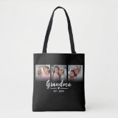 Tote Bag Mémé Script Black 3 Photo (Devant)