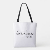 Tote Bag Mémé Script Grand-mère Établie (Dos)