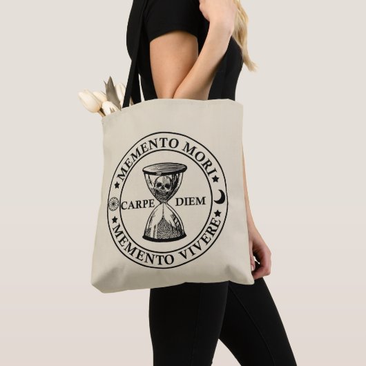 Tote Bag Memento mori memento vivere (De près)