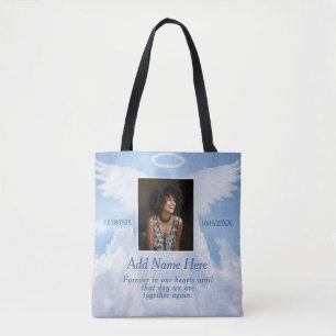 Tote Bag Mémoire de photo d'ailes d'ange Mémorial