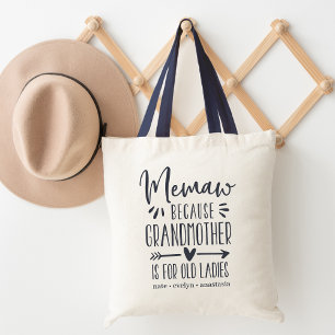 Tote Bag Mémorial Grand-mère est pour les vieilles dames