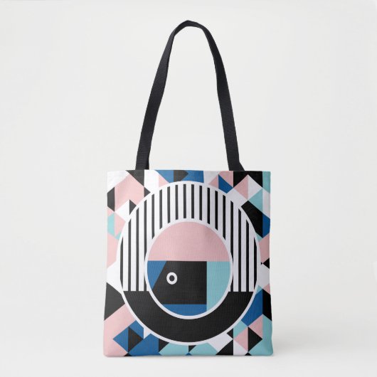 Tote Bag Memphis design d'affiche abstrait. Marque géométri (Devant)