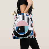 Tote Bag Memphis design d'affiche abstrait. Marque géométri (De près)