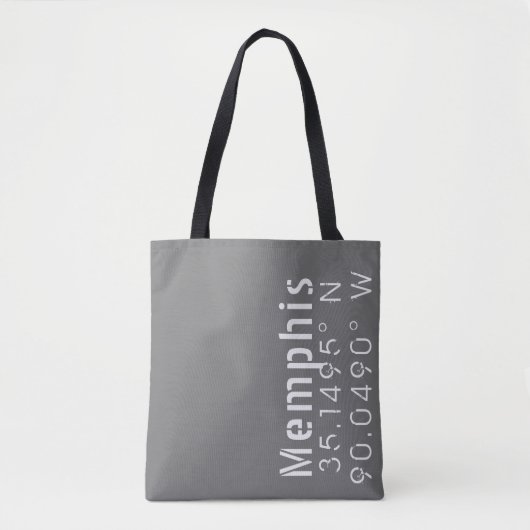 Tote Bag Memphis Tennessee Latitude de longitude (Devant)