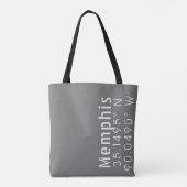 Tote Bag Memphis Tennessee Latitude de longitude (Dos)