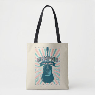 Tote Bag Memphis, TN : Série de guitares   Rock-N-Roll