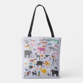 Tote Bag Ménagerie animale amusante (Dos)