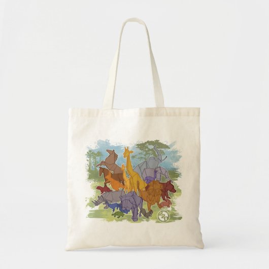 Tote Bag Ménagerie Origami (Devant)