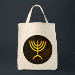 Tote Bag Menorah Flame<br><div class="desc">A digital rendering of the Jewish seven-branched menorah (Hebrew: מְנוֹרָה‎). The seven-branched menorah, used in the portable sanctuary set up by Moses in the wilderness and later in the Temple in Jerusalem, has been a symbol of Judaism since ancient times and is the emblem on the coat of arms of...</div>