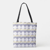 Tote Bag Ménorah Fourre-tout Marine Gold (Dos)