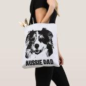 Tote Bag Mens Aussie Papa - Australian Shepherd Chien Papa (De près)