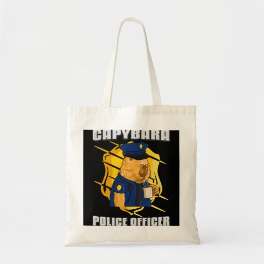 Tote Bag Mens Capybara Agent de police 22 (Devant)