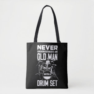 Tote Bag Mens Drôle Ne Sous-Estime Jamais Un Vieux Homme A