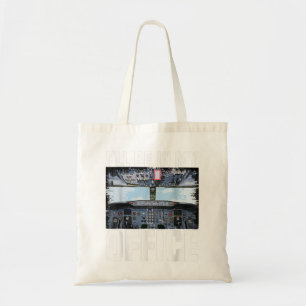 Tote Bag Mens Drôle Pilote d'avion Je serai dans mon bureau
