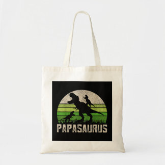 Tote Bag Mens Funny Grand-pa Chemises, Papasaurus Dinosaur 