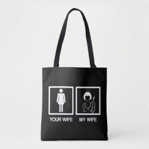 Tote Bag Mens Infirmière Cadeaux Amusant Mari Votre Femme M