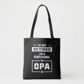 Tote Bag Mens Je suis un Opa professionnel cadeau à la retr (Devant)