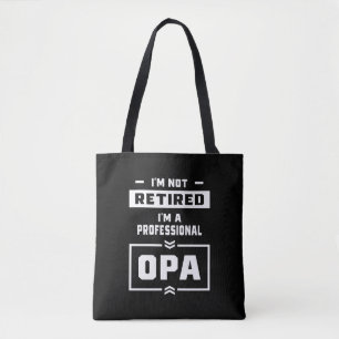 Tote Bag Mens Je suis un Opa professionnel cadeau à la retr