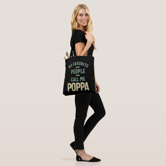 Tote Bag Mens Mes Favoris Appelent Moi Poppa (Sur le modèle)