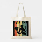 Tote Bag Mens Padel Racket Ball Design Rétro Pour Padel Ten (Dos)
