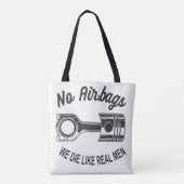 Tote Bag Mens Speed Racing Sports Car No Airbags - We Die L (Dos)
