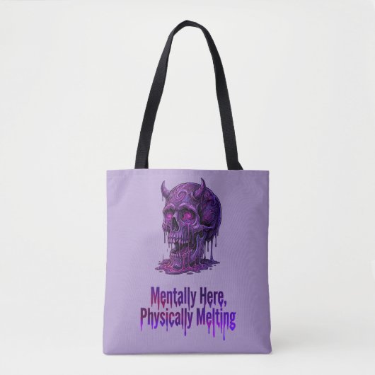 Tote Bag Mentalement Présente, Physiquement en Fusion – Crâ (Devant)