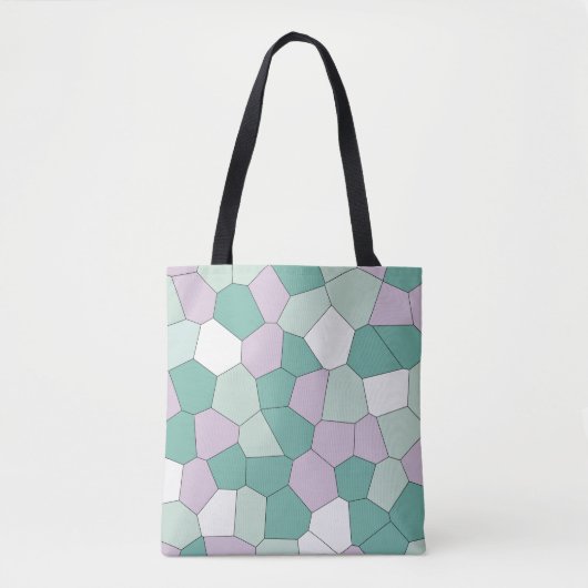 Tote Bag Menthe et Violet (Devant)