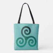 Tote Bag Menthe verte Triskele (Dos)