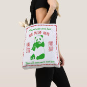 Tote Bag Menu Takeout du restaurant chinois Texte personnal (De près)