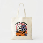 Tote Bag Meow-Loween - Cute Halloween Conception Chat (Devant)