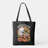 Tote Bag Meow-Loween - Festive Halloween Conception de chat (Dos)