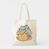 Tote Bag Meow & Woof Perfect Together - Cute Cat and Dog (Dos)