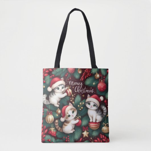 Tote Bag Meowy Christmas - (Devant)