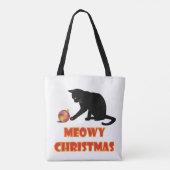 Tote Bag Meowy Christmas Funny Chat (Dos)
