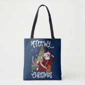 Tote Bag Meowy Christmas mignon Amoureux des chats drôle (Devant)