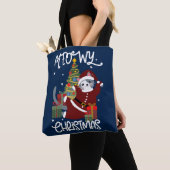 Tote Bag Meowy Christmas mignon Amoureux des chats drôle (De près)