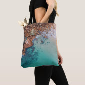 Tote Bag Mer bleue claire et rochers (De près)
